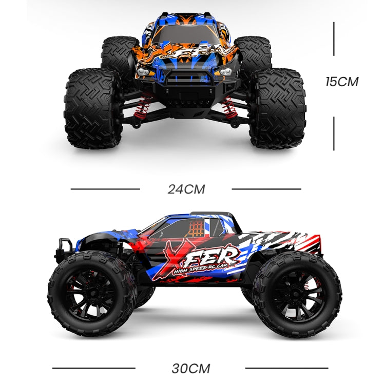 9501E 1:16 Full Scale Remote Control 4WD High Speed Car, 9501E(Red), 9501E(Orange)