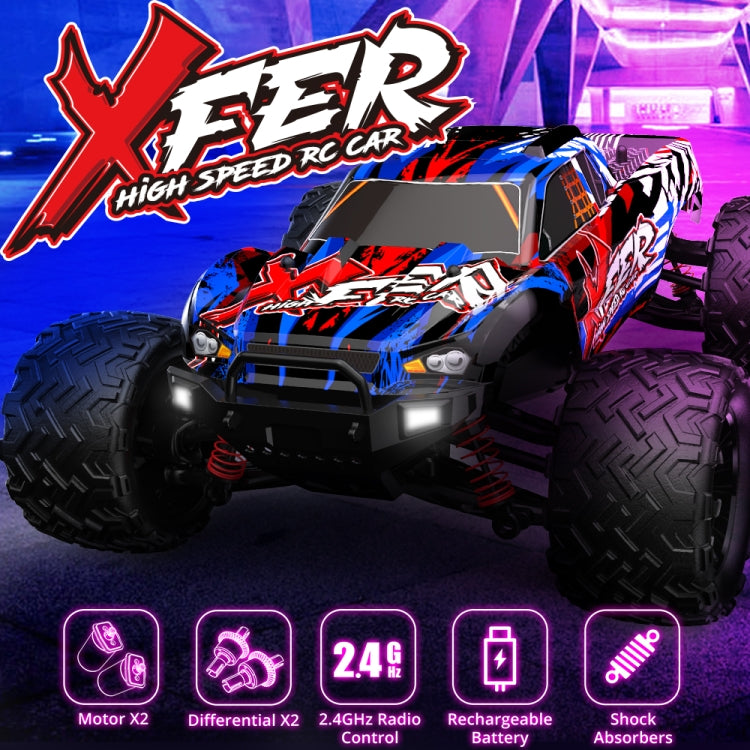 9501E 1:16 Full Scale Remote Control 4WD High Speed Car, 9501E(Red), 9501E(Orange)