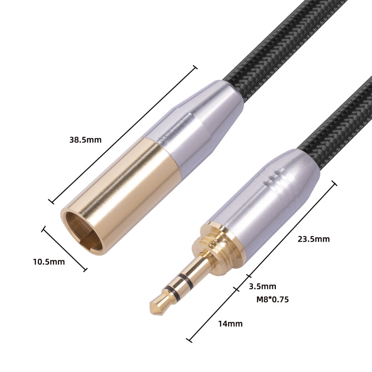 SB423M120-03 3.5mm Male to Mini XLR 3pin Male Audio Cable, Length: 30cm, 3.5mm to Mini XLR