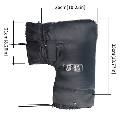Winter Fleece Thickened Warm Outdoor Motorcycle Gloves, Big Mouth Version, Small Mouth Version