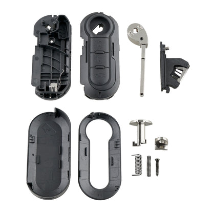 For Fiat 3 Button Folding Car Key Case Remote Control Shell SIP22, Black Switch Button, White Switch Button, Black Special Button, White Switch Trunk Button