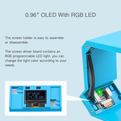 Waveshare Desktop Computer Fan LED Light Mini Tower Set, For Raspberry Pi 4B