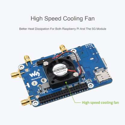 Waveshare SIM8262E-M2/SIM8202G-M2 5G HAT Multi-band For Raspberry Pi, Multi-band