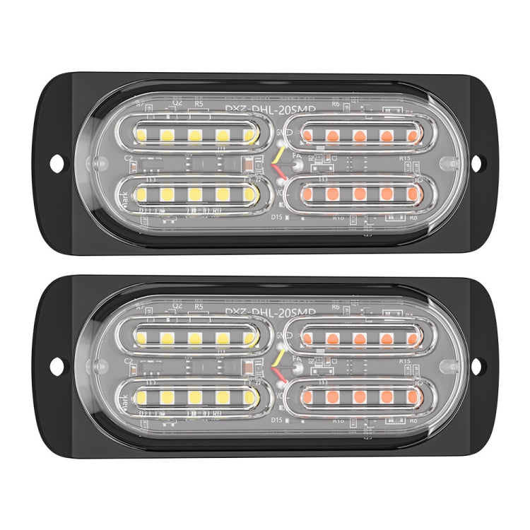 2pcs DC12-24V 3.2W Car 20LED Ultra-thin Strobe Light, 20LED