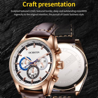 Ochstin 6046A Business Style Quartz Men Leather Watch