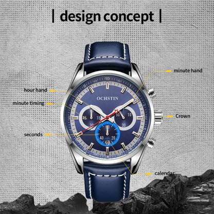 Ochstin 6046A Business Style Quartz Men Leather Watch