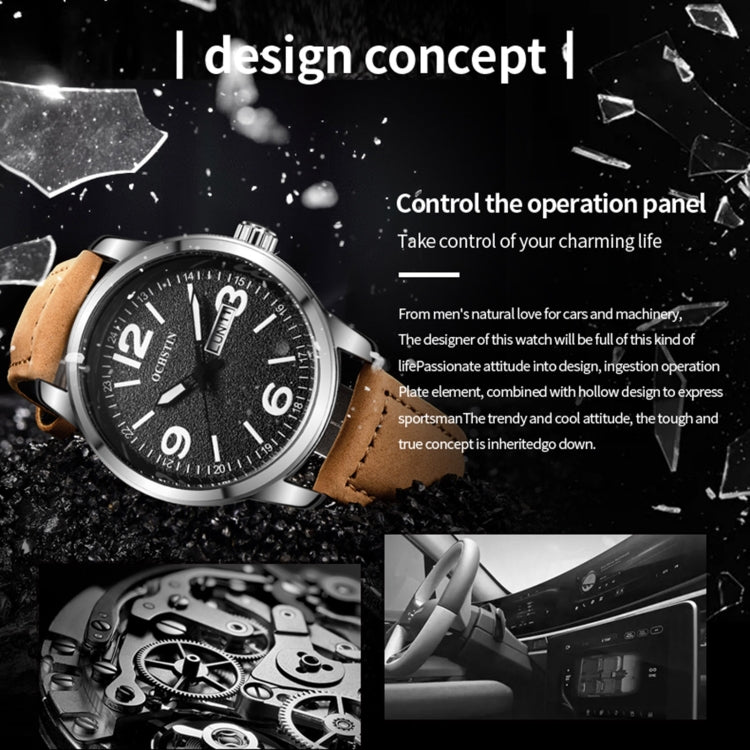 Ochstin 6047B Business Style Quartz Men Leather Watch