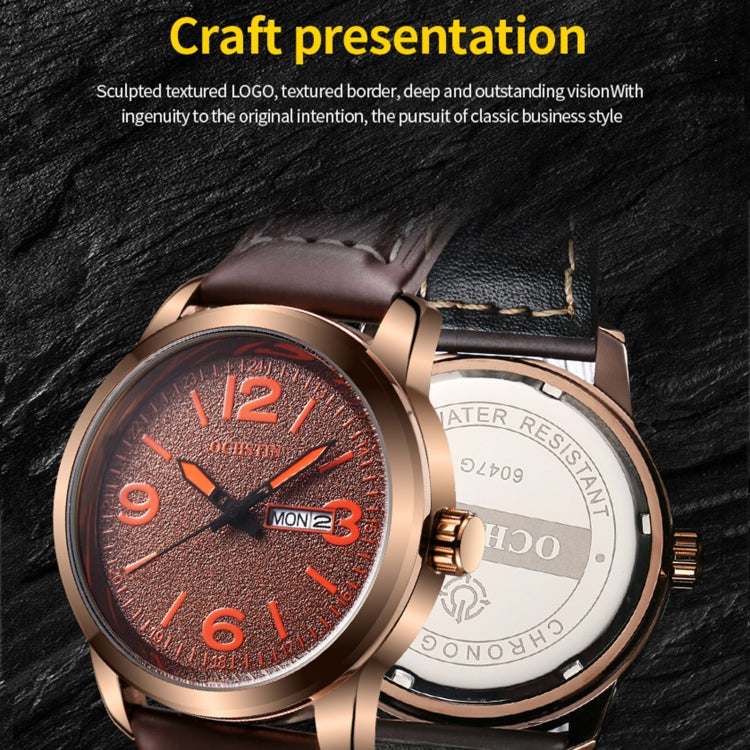 Ochstin 6047B Business Style Quartz Men Leather Watch