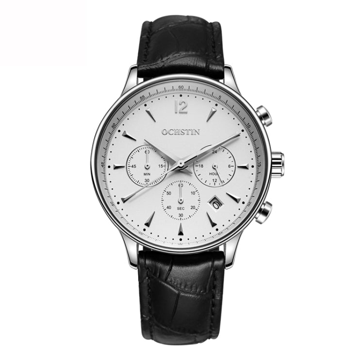 Ochstin 6050A Multifunctional Quartz Men Leather Watch