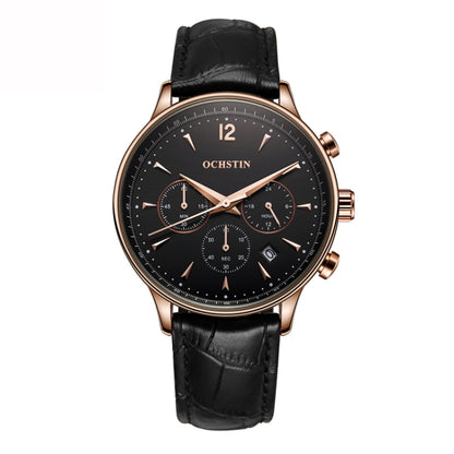 Ochstin 6050A Multifunctional Quartz Men Leather Watch