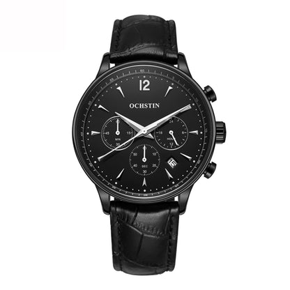 Ochstin 6050A Multifunctional Quartz Men Leather Watch