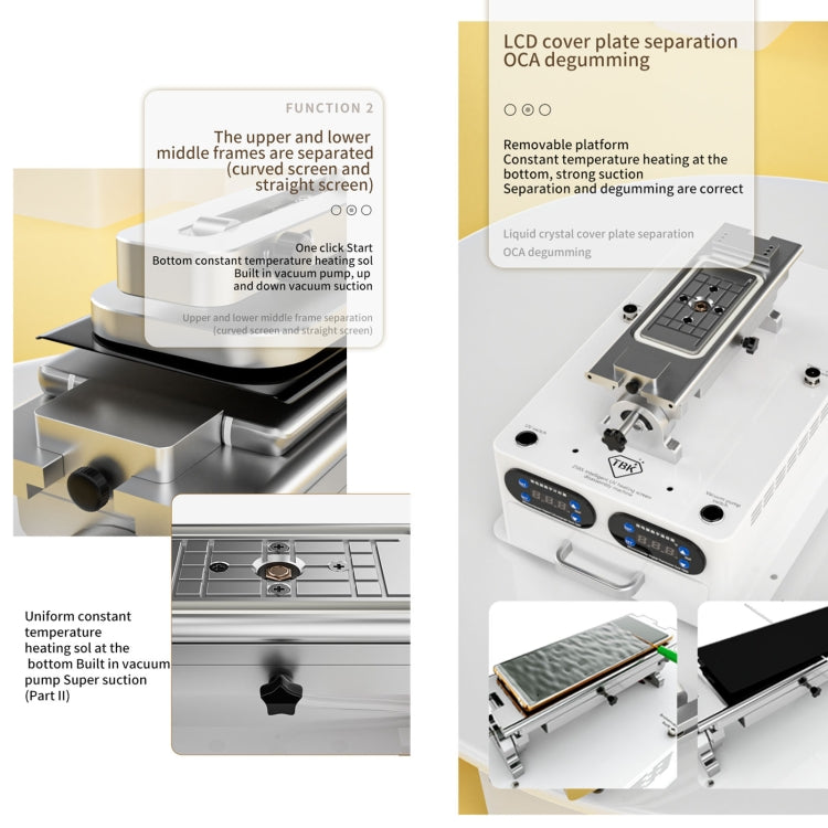 TBK 258S Intelligent Multi-function UV Cured Disassembly Machine, US Plug, UK Plug, AU Plug