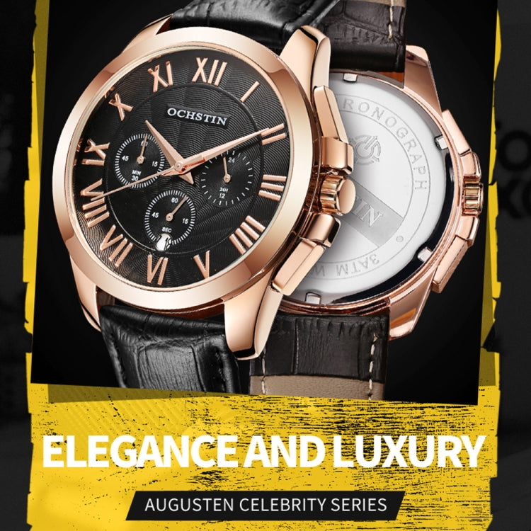 Augustine Celebrity Series Multifunctional Quartz Waterproof Men Watch, OCHSTIN 6059B