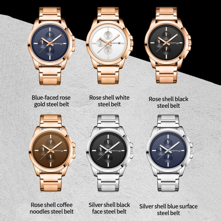 Pilot Series Multifunctional Quartz Steel Band Men Watch, OCHSTIN 6059C