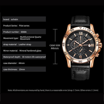 Multifunctional Quartz Waterproof Luminous Men Watch, OCHSTIN 6068A