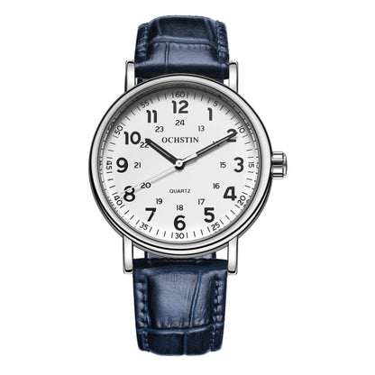 Fashion Hollow Men Leather Quartz Watch, OCHSTIN 6081C