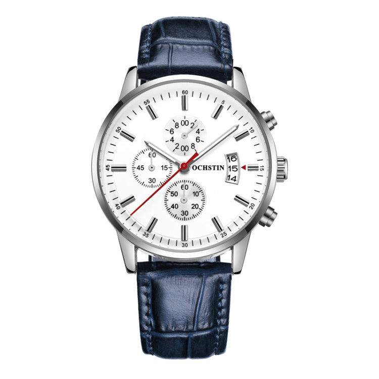 Multifunctional Quartz Waterproof Luminous Men Leather Watch, OCHSTIN 6084C