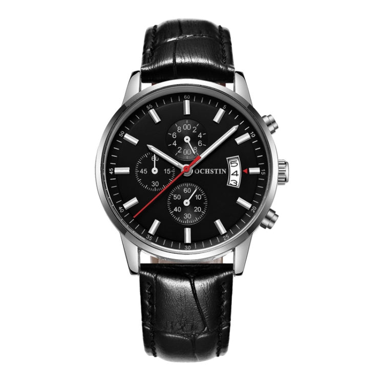 Multifunctional Quartz Waterproof Luminous Men Leather Watch, OCHSTIN 6084C