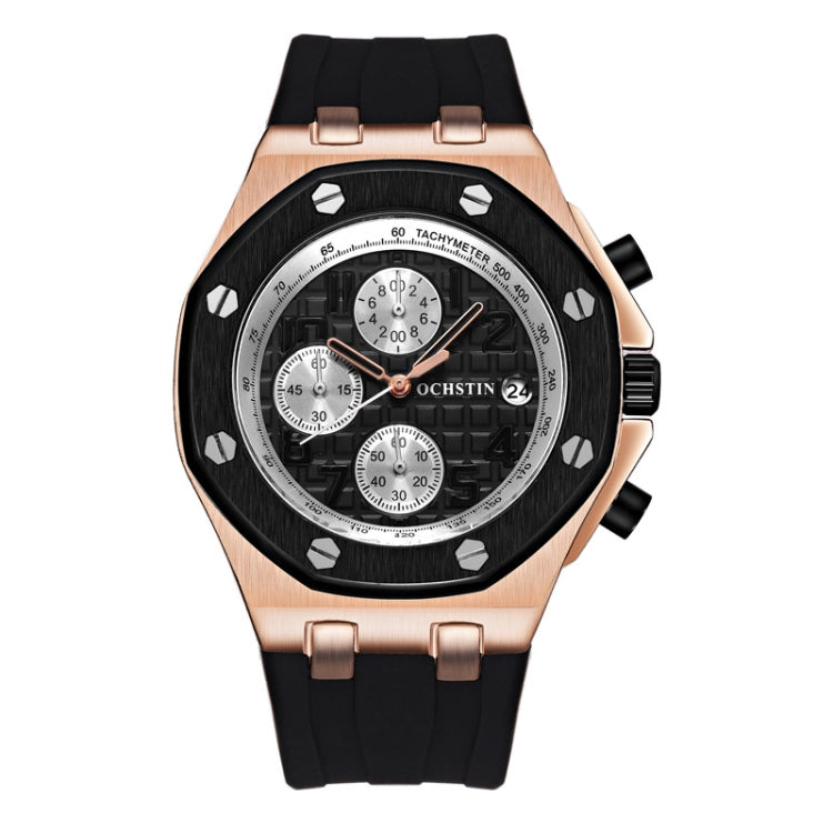 Multifunctional Quartz Waterproof TPU Strap Men Watch, OCHSTIN 6100A