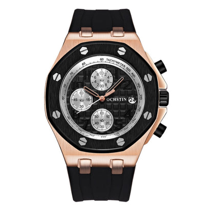 Multifunctional Quartz Waterproof TPU Strap Men Watch, OCHSTIN 6100A