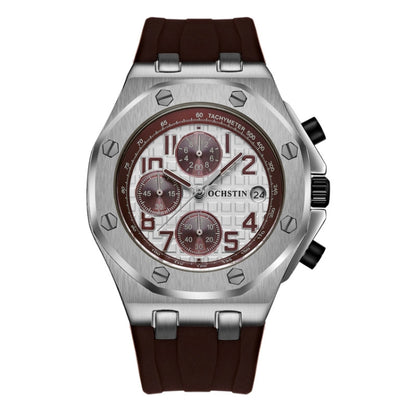 Multifunctional Quartz Waterproof TPU Strap Men Watch, OCHSTIN 6100A
