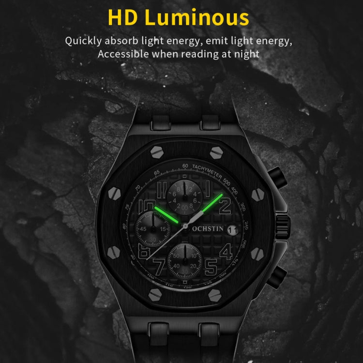 Multifunctional Quartz Waterproof TPU Strap Men Watch, OCHSTIN 6100A