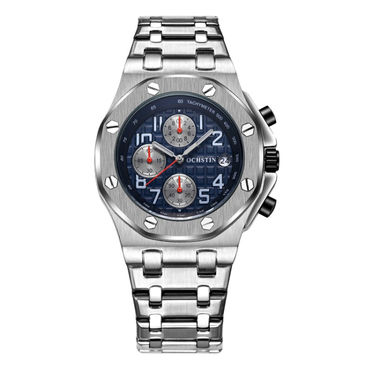 Multifunctional Quartz Waterproof Luminous Steel Strap Men Watch, OCHSTIN 6100D