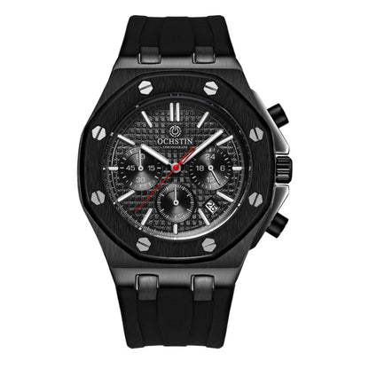 Multifunctional Quartz Waterproof TPU Strap Men Watch, OCHSTIN 6100E