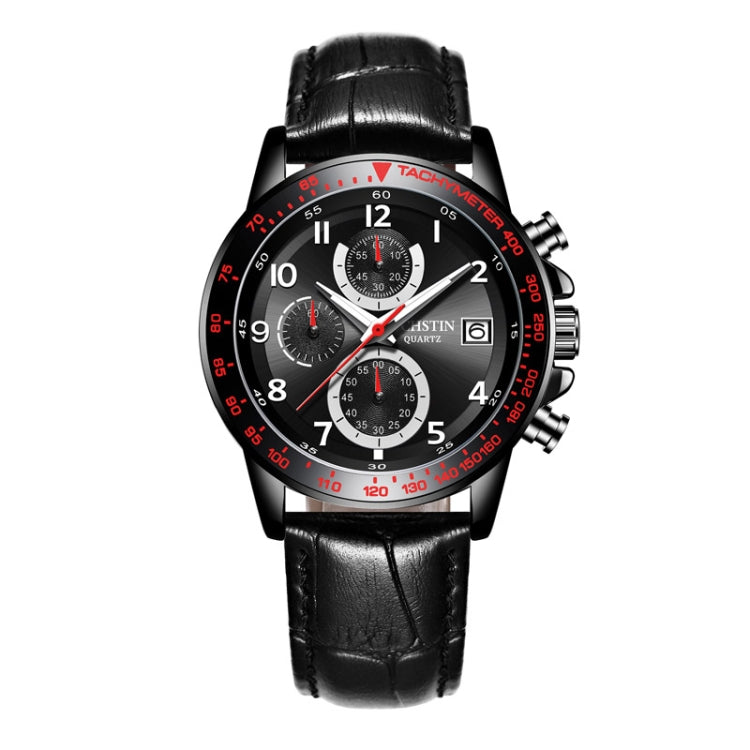 Multifunctional Quartz Waterproof Luminous Men Leather Watch, OCHSTIN 6112B