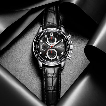 Multifunctional Quartz Waterproof Luminous Men Leather Watch, OCHSTIN 6112B