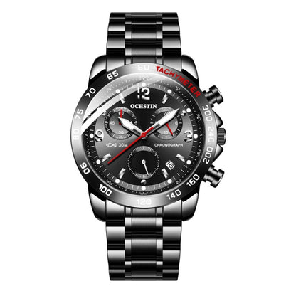 Multifunctional Quartz Waterproof Luminous Steel Strap Men Watch, OCHSTIN 6123B