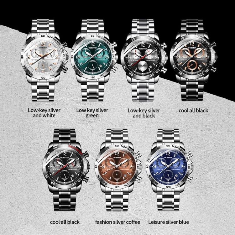 Multifunctional Quartz Waterproof Luminous Steel Strap Men Watch, OCHSTIN 6123B