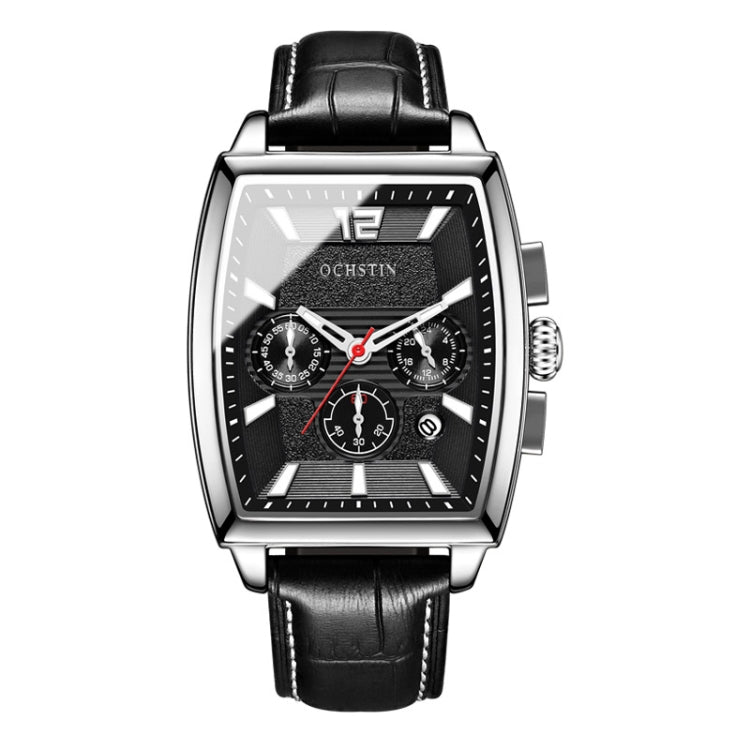Multifunctional Quartz Waterproof Luminous Men Leather Watch, OCHSTIN 6133A