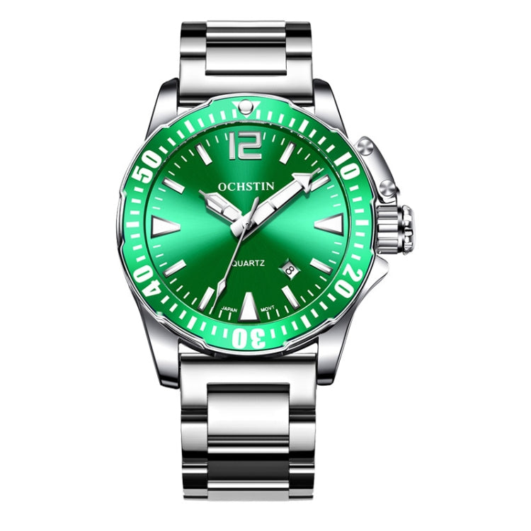 Multifunctional Quartz Waterproof Luminous Steel Strap Men Watch, OCHSTIN 7002B