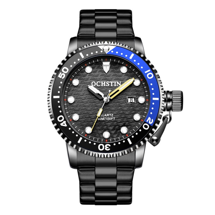 Multifunctional Quartz Waterproof Luminous Steel Strap Men Watch, OCHSTIN 7003A