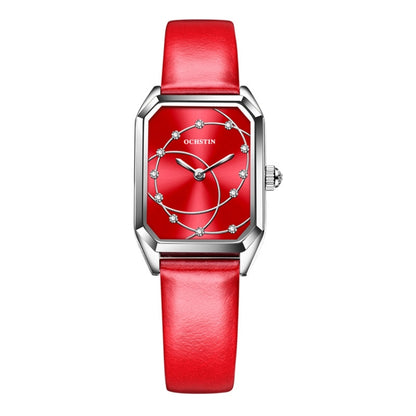 Parangon Series Fashion Casual Leather Strap Quartz Watch, OCHSTIN 7008C