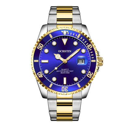 Multifunctional Quartz Waterproof Luminous Steel Strap Men Watch, OCHSTIN 7019A