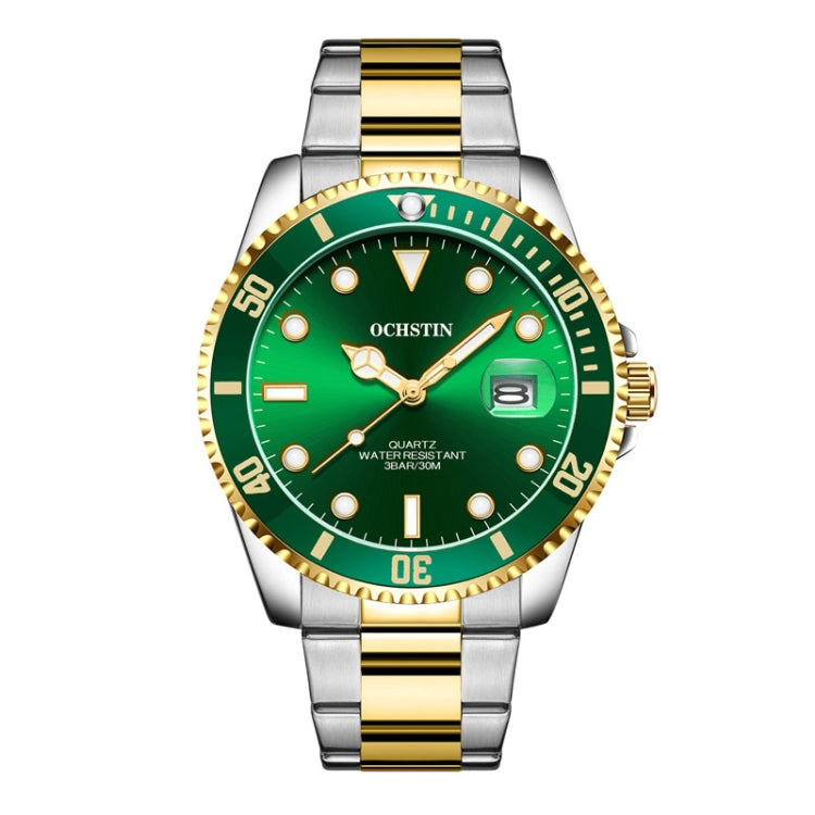 Multifunctional Quartz Waterproof Luminous Steel Strap Men Watch, OCHSTIN 7019A