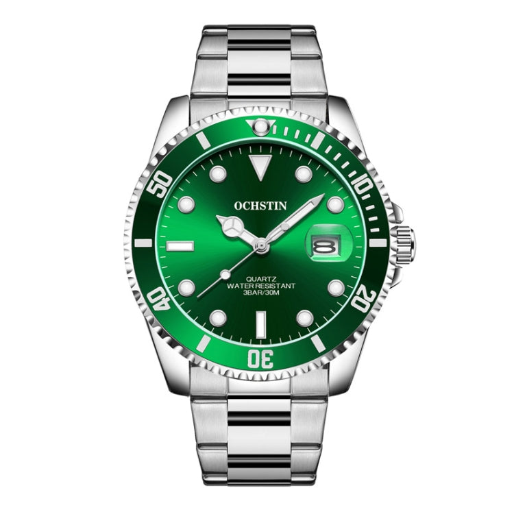 Multifunctional Quartz Waterproof Luminous Steel Strap Men Watch, OCHSTIN 7019A