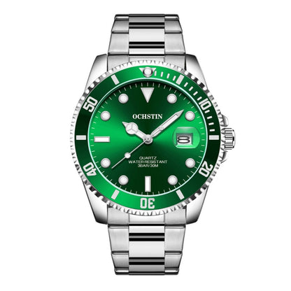 Multifunctional Quartz Waterproof Luminous Steel Strap Men Watch, OCHSTIN 7019A
