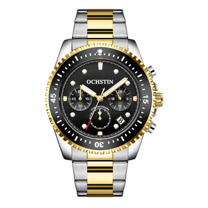 Multifunctional Quartz Waterproof Luminous Steel Strap Men Watch, OCHSTIN 7019C