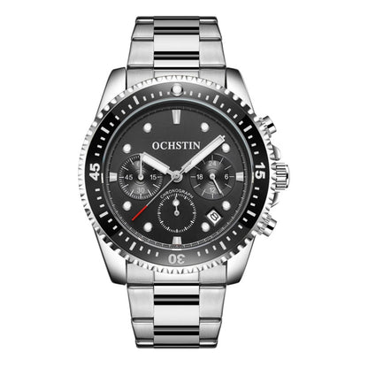 Multifunctional Quartz Waterproof Luminous Steel Strap Men Watch, OCHSTIN 7019C