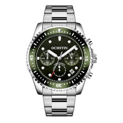 Multifunctional Quartz Waterproof Luminous Steel Strap Men Watch, OCHSTIN 7019C