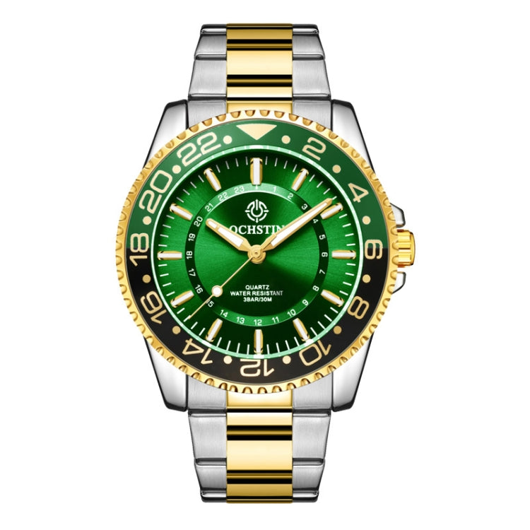 Multifunctional Quartz Waterproof Luminous Steel Strap Men Watch, OCHSTIN 7019D