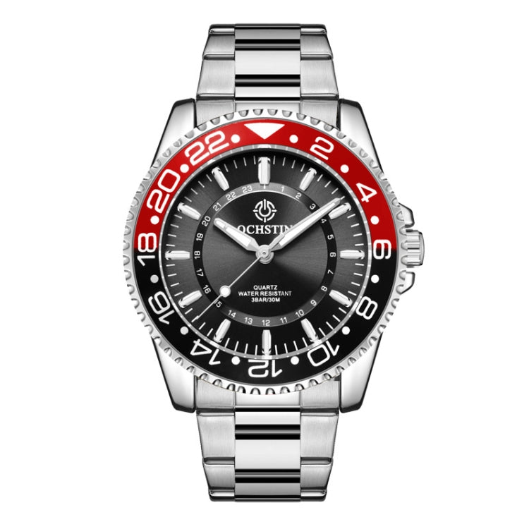 Multifunctional Quartz Waterproof Luminous Steel Strap Men Watch, OCHSTIN 7019D