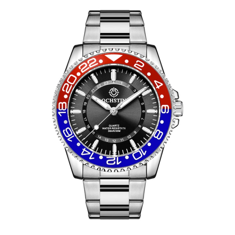 Multifunctional Quartz Waterproof Luminous Steel Strap Men Watch, OCHSTIN 7019D