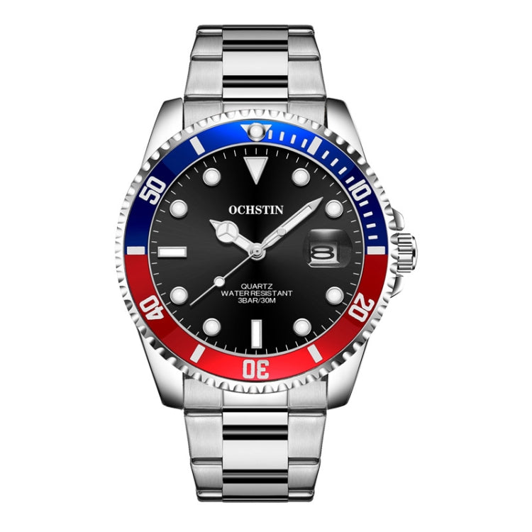 Multifunctional Quartz Waterproof Luminous Steel Strap Men Watch, OCHSTIN 7019E