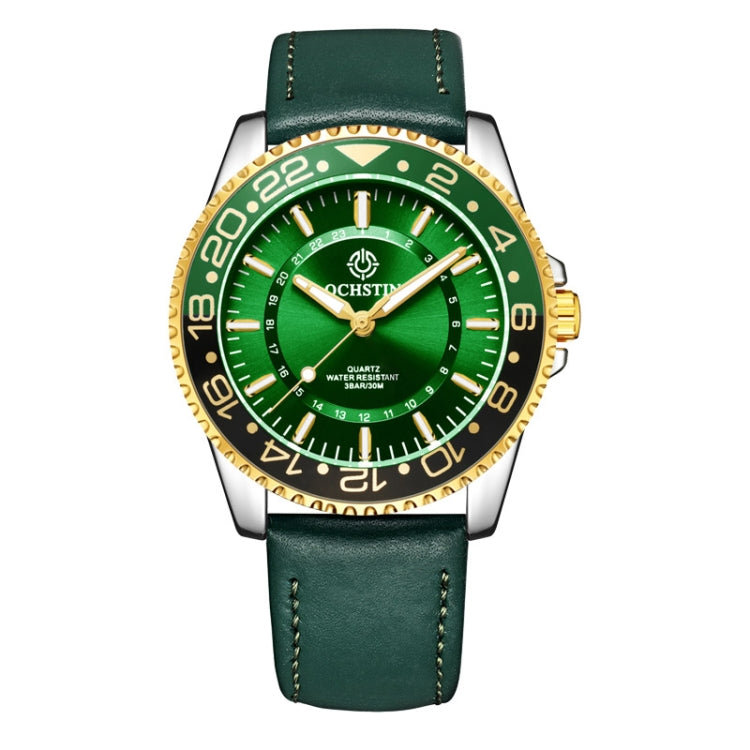 Multifunctional Quartz Waterproof Luminous Men Leather Watch, OCHSTIN 7019G