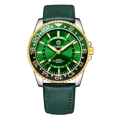 Multifunctional Quartz Waterproof Luminous Men Leather Watch, OCHSTIN 7019G