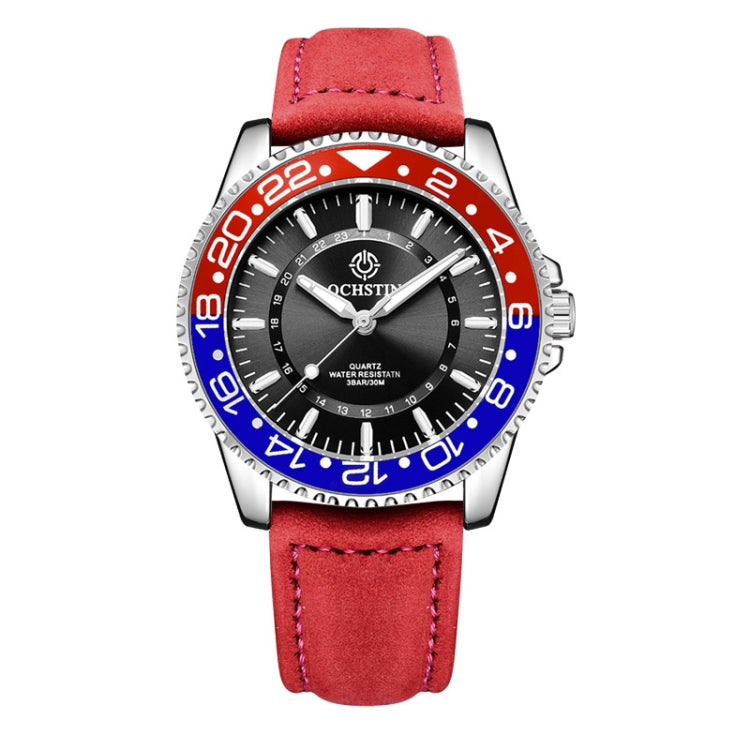 Multifunctional Quartz Waterproof Luminous Men Leather Watch, OCHSTIN 7019G